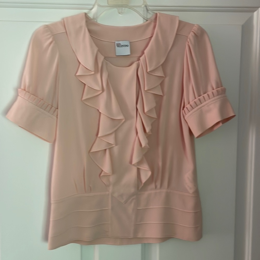 Red Valentino Blush Pink Silk Blouse